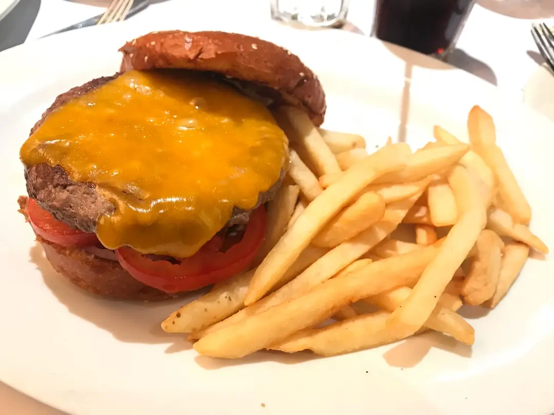 double cheese burger $ 158