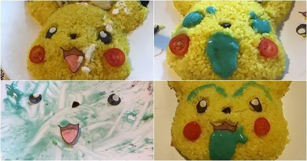 當比卡超飯遇上咖哩 可憐比卡超被瘋狂惡攪