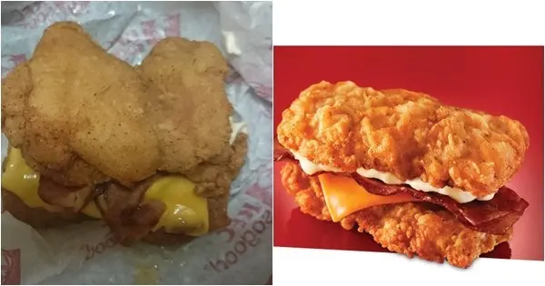 理想与现实 巴打评KFC双层鸡扒军舰