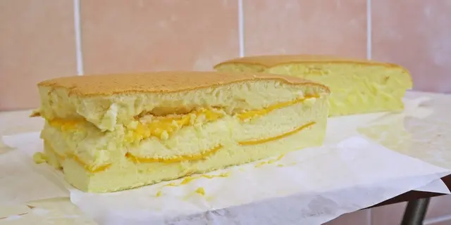 元朗新開台灣古早味蛋糕 雙層芝士三層肉鬆（有片）