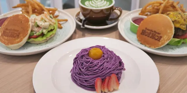 荃灣新開 人氣名古屋班戟分店 首推沖繩紫薯梳乎厘班戟+班戟漢堡