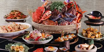 五星级酒店阿拉斯加帝王蟹宴自助餐 新增法国蜘蛛蟹+本地蓝花蟹