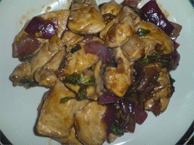 Stewed Chicken with Three Cups Sauce