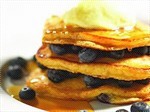 Blueberry pancakes with New Zealand Manuka honey