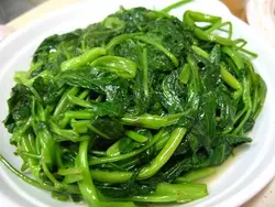 还不错的虾酱通菜