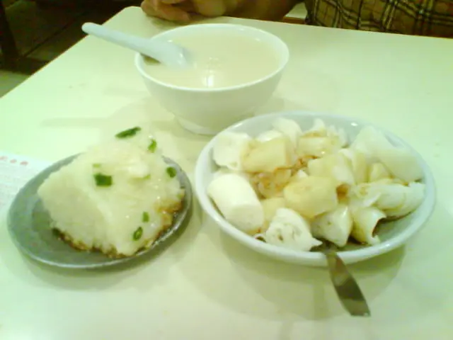 白粥,腸粉,蘿蔔糕