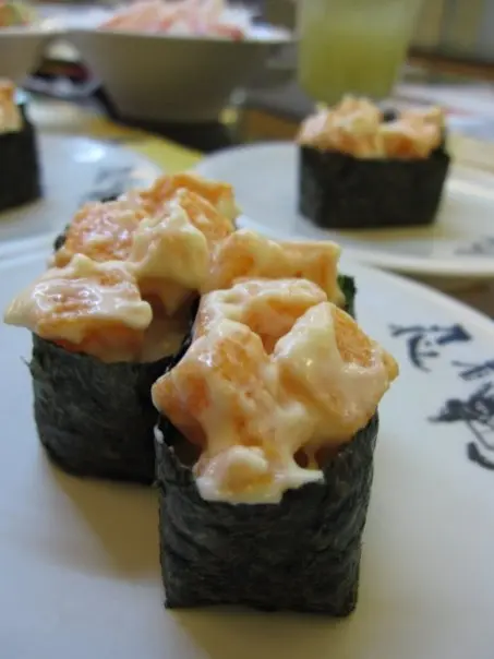 明太子沙律寿司 - 忍者居s photo in dongmen shenzhen | openrice h