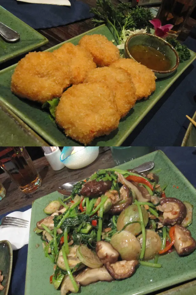 泰式炸蝦餅 & 馬拉盞炒雜菜