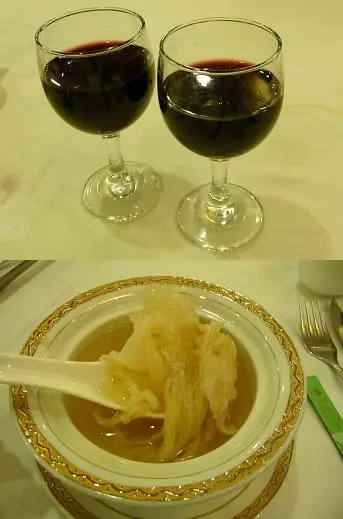 红酒, 花胶排翅