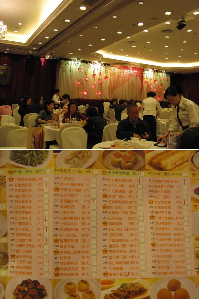 華麗的大堂晚上是用作婚宴的；點心選擇也多