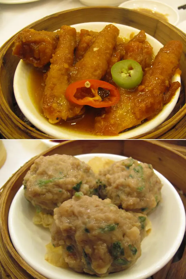 豉汁蒸鳳爪過腍汁又太甜；山竹牛肉球不彈牙軟腍腍