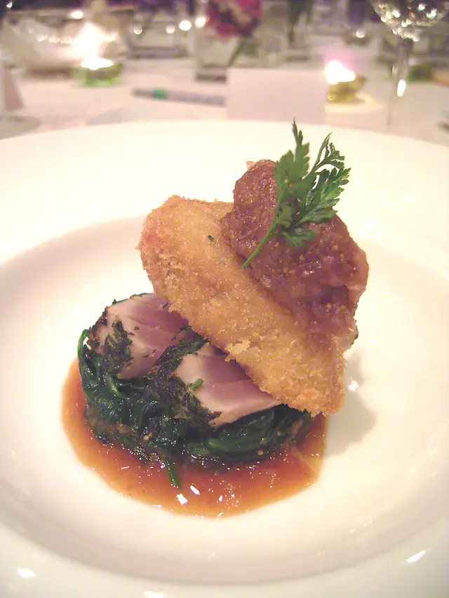 Foie Gras Croustillant on Seared Akami of Tuna