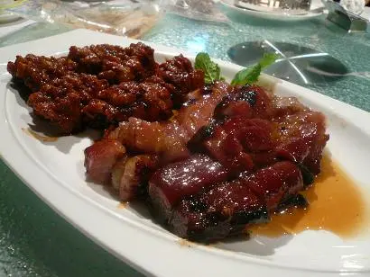 叉燒拼桂花鱔球