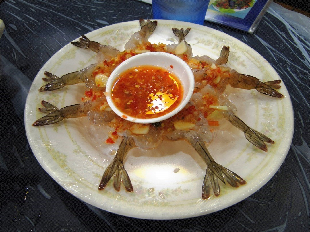 泰式酸辣生虾刺身图片
