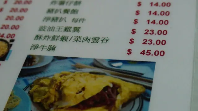 $45蚊的淨牛腩已經係店內最貴的食物了﹗