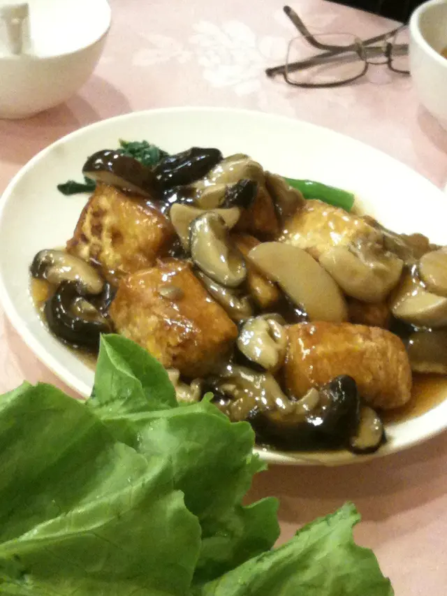 什菇黄金豆腐