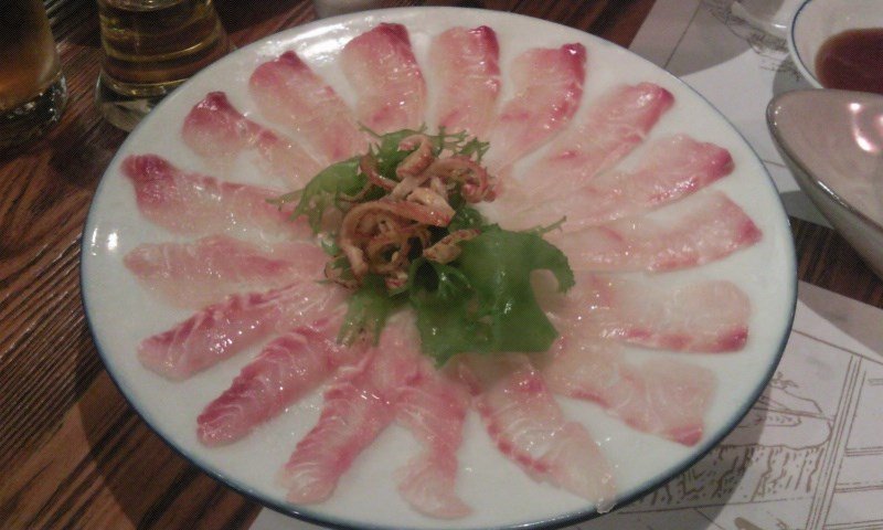 薄切鯛魚刺身 香港銅鑼灣的榮川日本料理 Openrice 香港開飯喇
