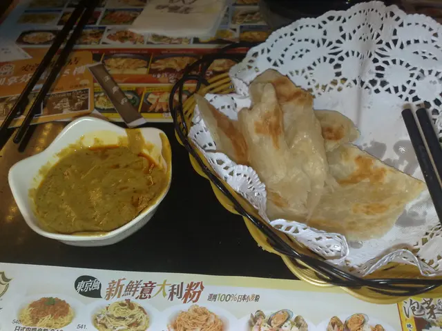 印度薄餅配咖哩汁