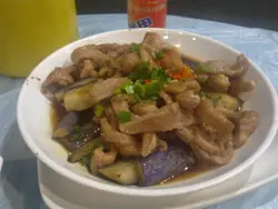 蝦醬腩肉蒸茄子