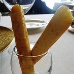 Amuse bouche - garlic herb bread sticks