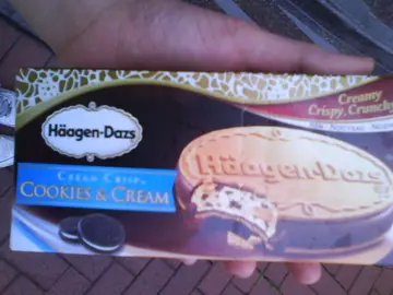 Cookies and Cream crispy sandwich