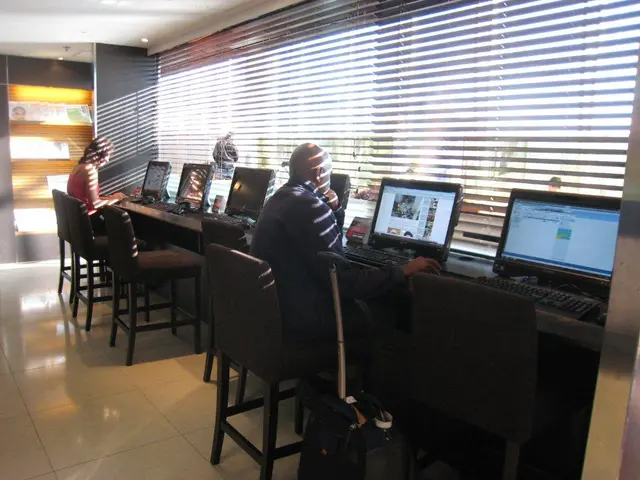 Catching up on emails before boarding