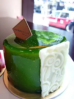 green tea mousse