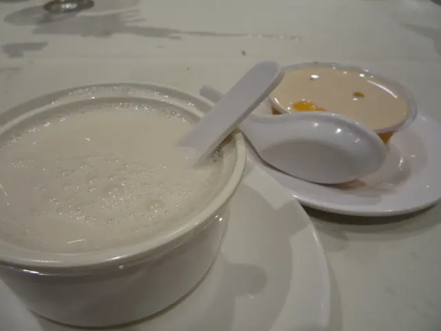 生磨杏仁茶和芒果布甸