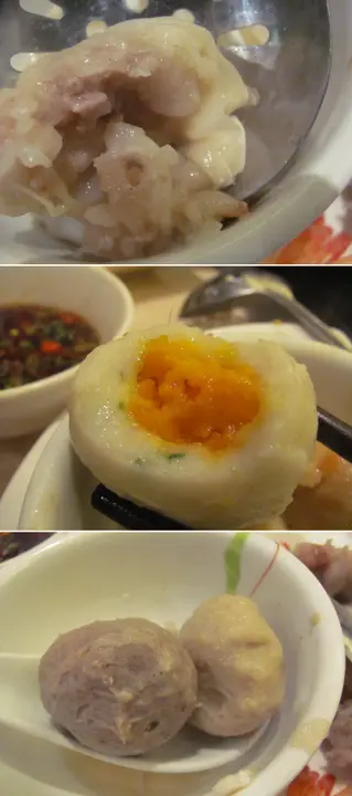 雲吞充滿了豬油香；蟹子丸怪怪的；牛丸及豬肉丸還可以