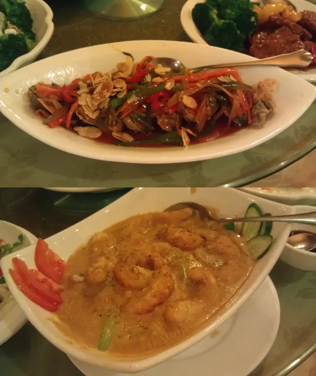 五柳黃花魚、咖喱蝦