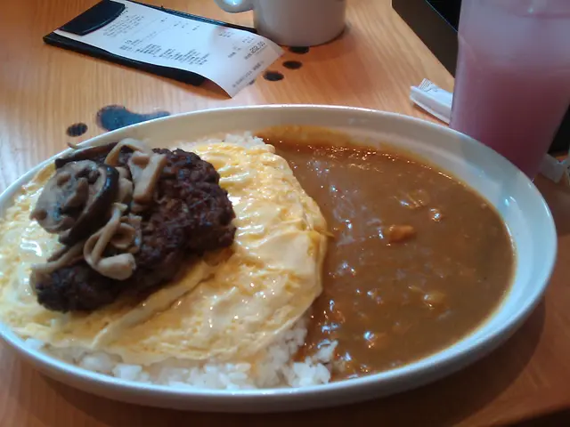 漢堡雞肉咖喱下午餐