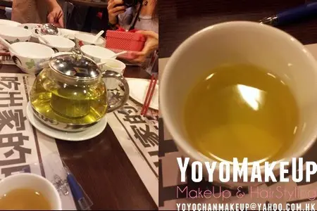 飲杯茶先....  真的有茶喔!!!  清脂茶品：青蕎麥茶  有清脂降血壓功效，適合當下都市人  味道我一試難忘^^   我是喜歡飲茶之人,這青蕎麥茶好特別...有我最微微的杏仁味.  未開飯已自飲3杯了