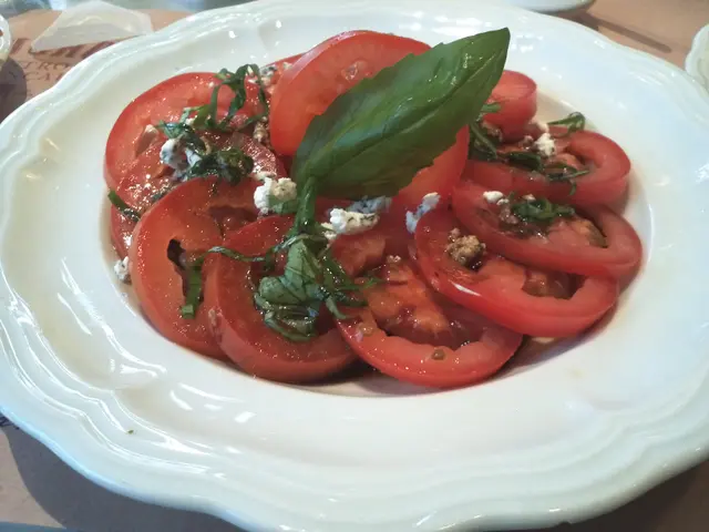 Fresh Tomato salad, Goat Cheese and basil 