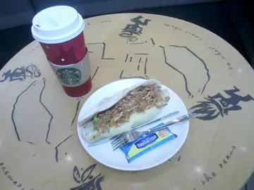 earl grey tea and turkey sandwich