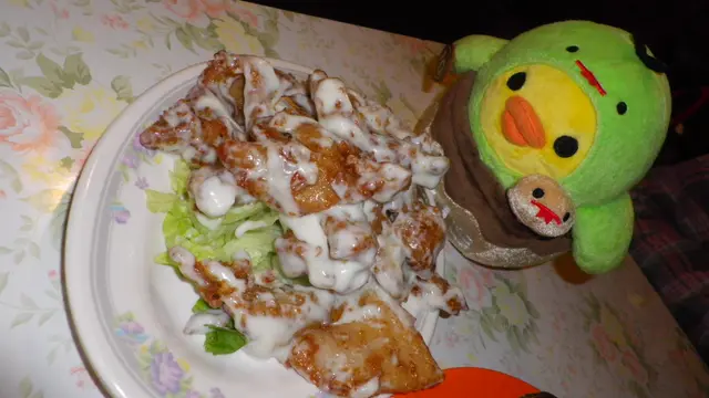 有沙律醬送飯啦,呵呵XD