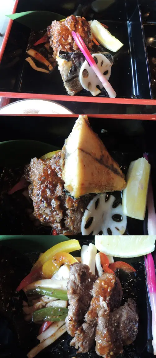 薄燒牛肉及鯖魚