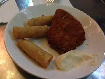 吉列豬排 + 春卷