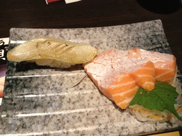 赤鯥壽司+三文魚腩壽司$36