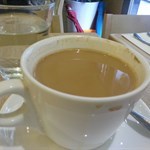 即磨咖啡樣子唔太似，聞落有咖非豆味道，飲落仍帶咖啡味，應該水份控制未適令賣相失真!
