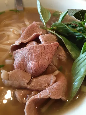 Viet raw beef rice noodles