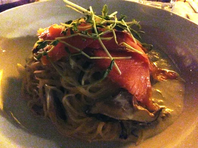 煙三文魚白汁天使麵