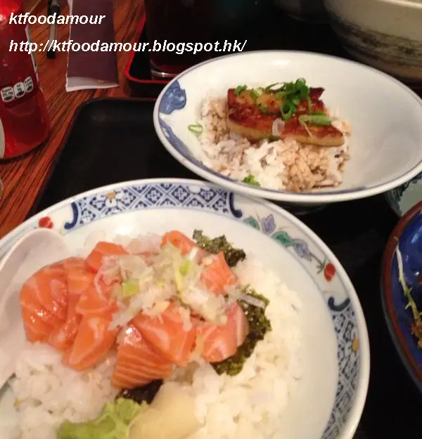 鵝肝飯配三文魚刺身飯套餐