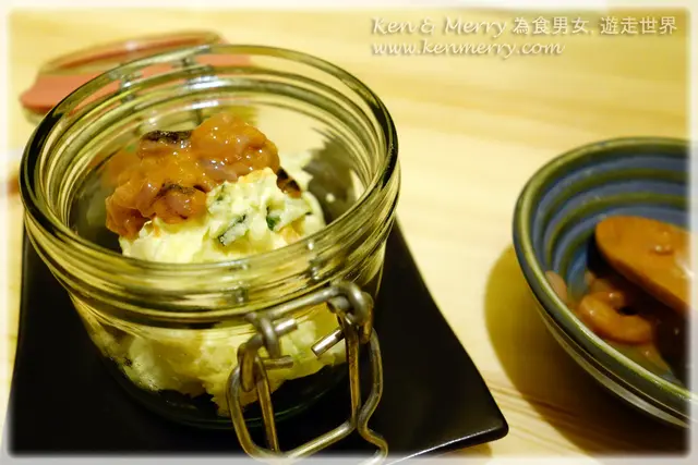 自家制魷魚鹽辛薯仔沙律