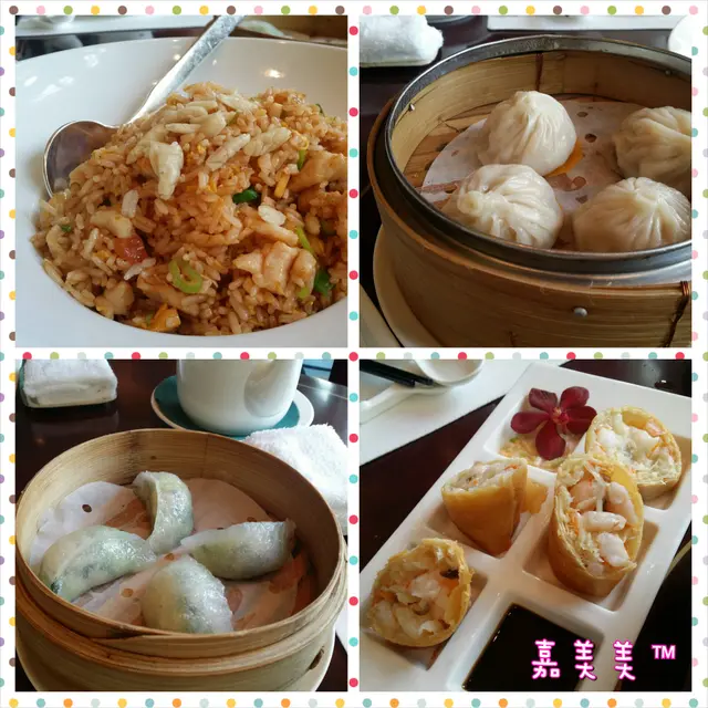 晶荷軒炒飯, 舞茸蟹肉小籠包, 菜苗餃, 珍寶海鮮春卷