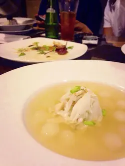 蟹肉冬爪粒汤