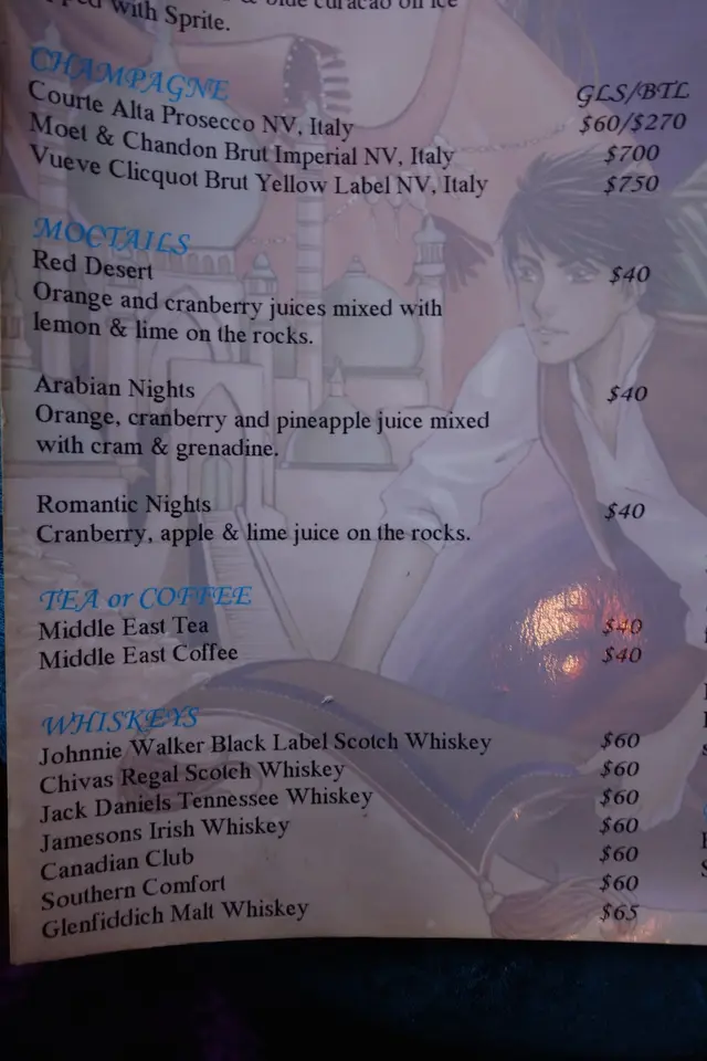 Drinks Menu