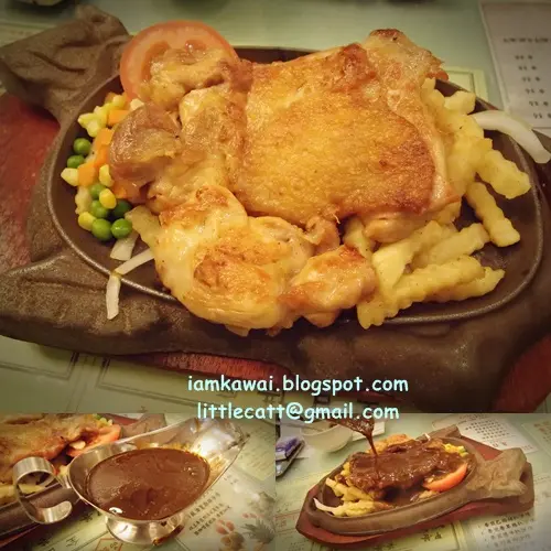 香煎美利堅雞扒鐵板餐(配黑椒汁)