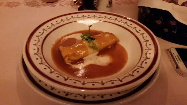 Lobster and crab meat pancake