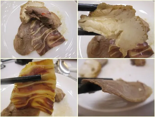 嫩滑豆腐、爽脆千層峰及薄身鵝片