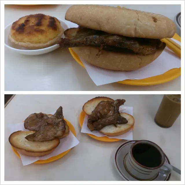 豬扒包/ 椰撻/ coffee